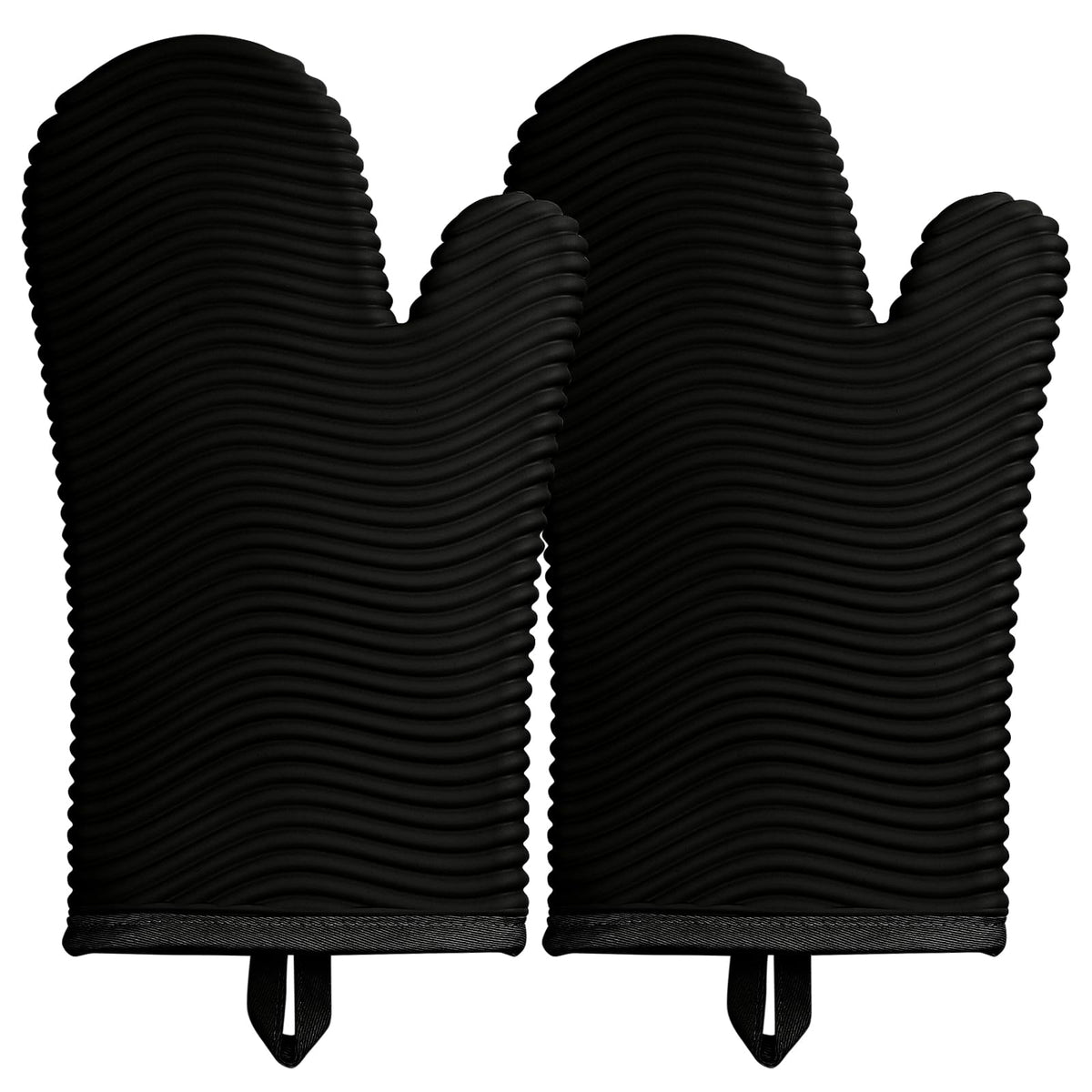 Yutat Silicone Oven Mitts - Oven Mitts and Pot Holders Sets Made of Non-Slip & BPA-Free Silicone, High Heat Resistant 500 Degrees, Perfect for Kitchen Cooking Baking BBQ, 4Pcs Set, Peak Green