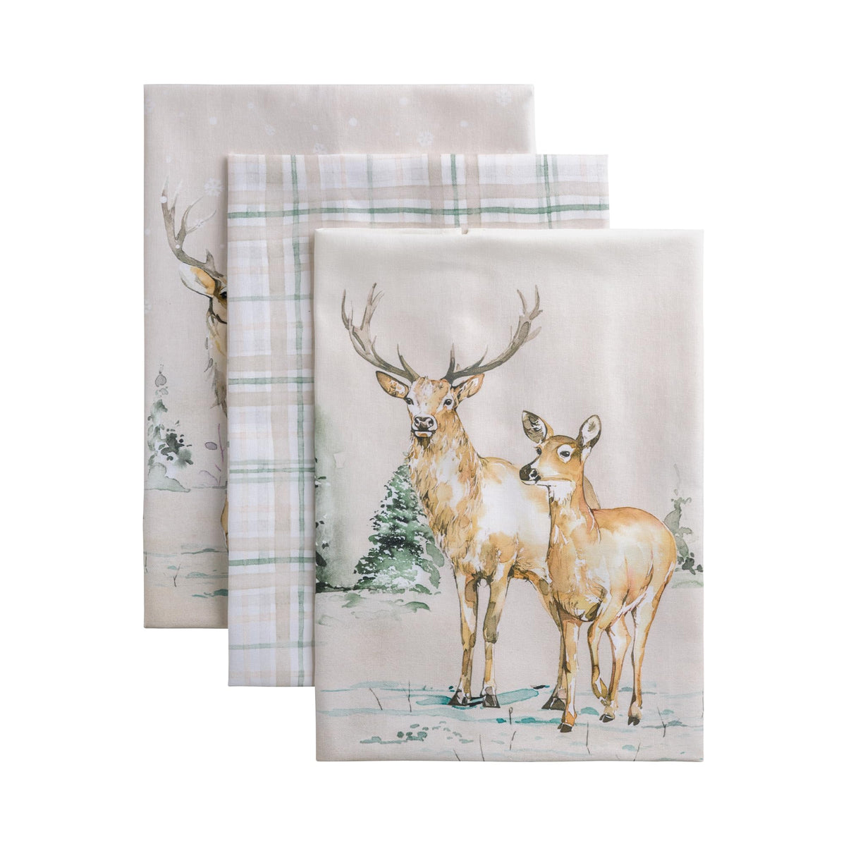 Maison d' Hermine Kitchen Towels Set of 3 Reusable 100% Cotton 27.50" x 20"
