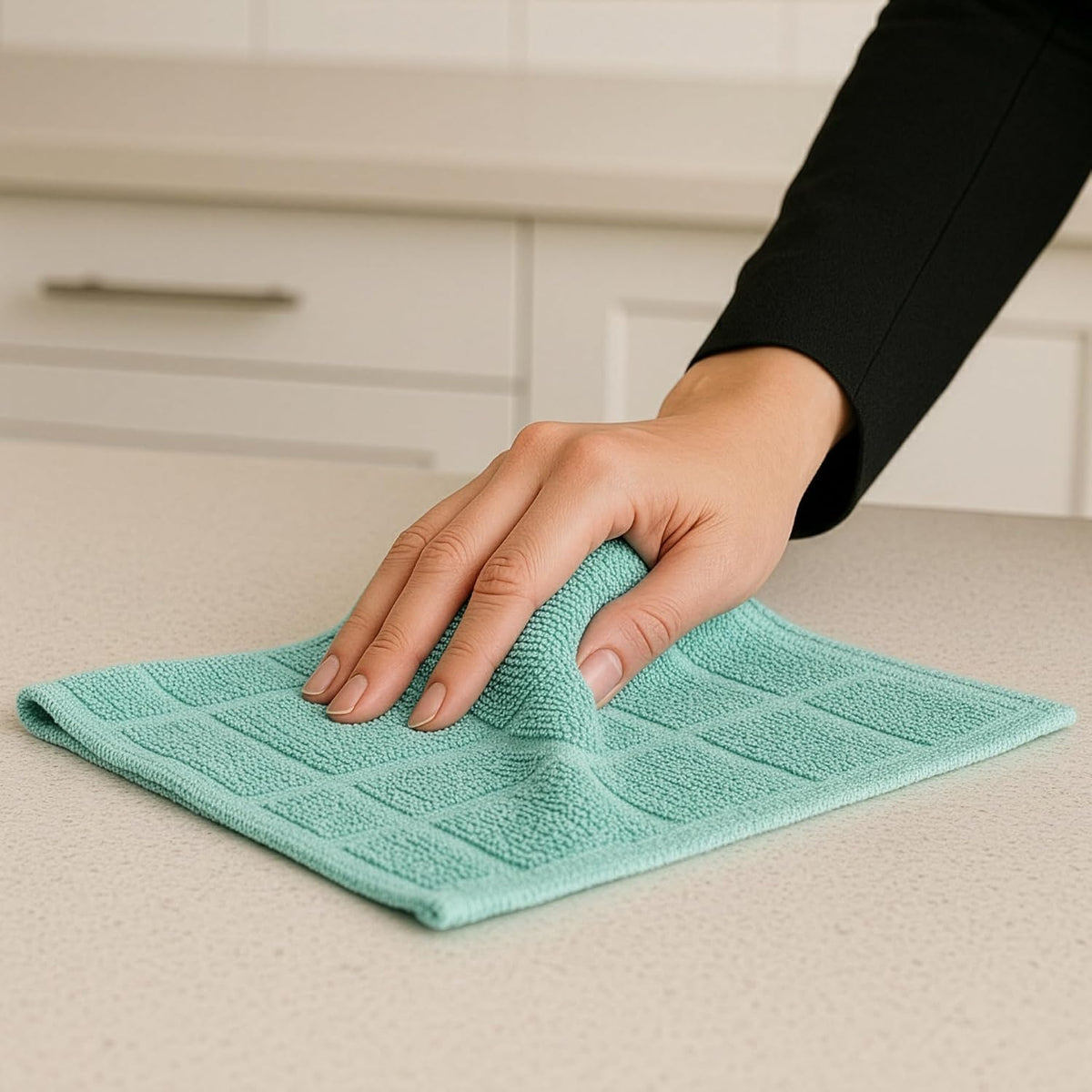 DecorRack 100% Cotton Dish Cloths 12x12 in, Mint (Pack of 10)