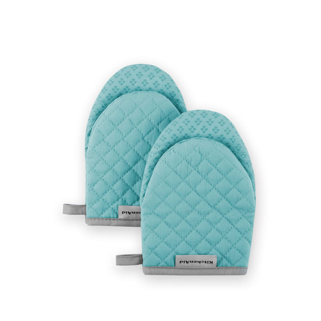 KitchenAid Asteroid Mini Oven Mitt Set, 5.5"x8", Milkshake Tan, 2 Piece