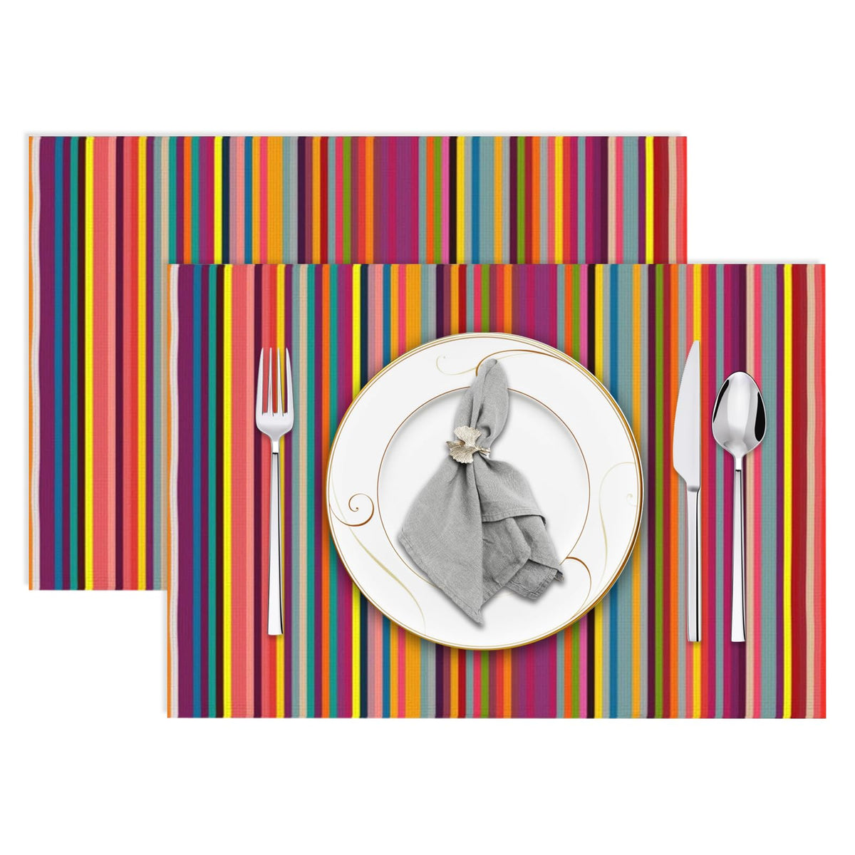 Niviy Placemats, Placemats Set of 4 Washable Place Mats, Green 12" x 18"