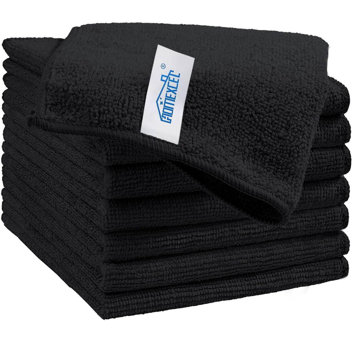 HOMEXCEL Microfiber Cleaning Cloth, Kitchen Towels 12 Pack, Lint Free, Scratch-Free, Highly Absorbent, Reusable Dish Towels for Kitchen and Household