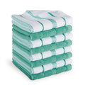 KitchenAid Albany Dishcloth 8 Pack Set, Matte Grey/White, 12"x12"