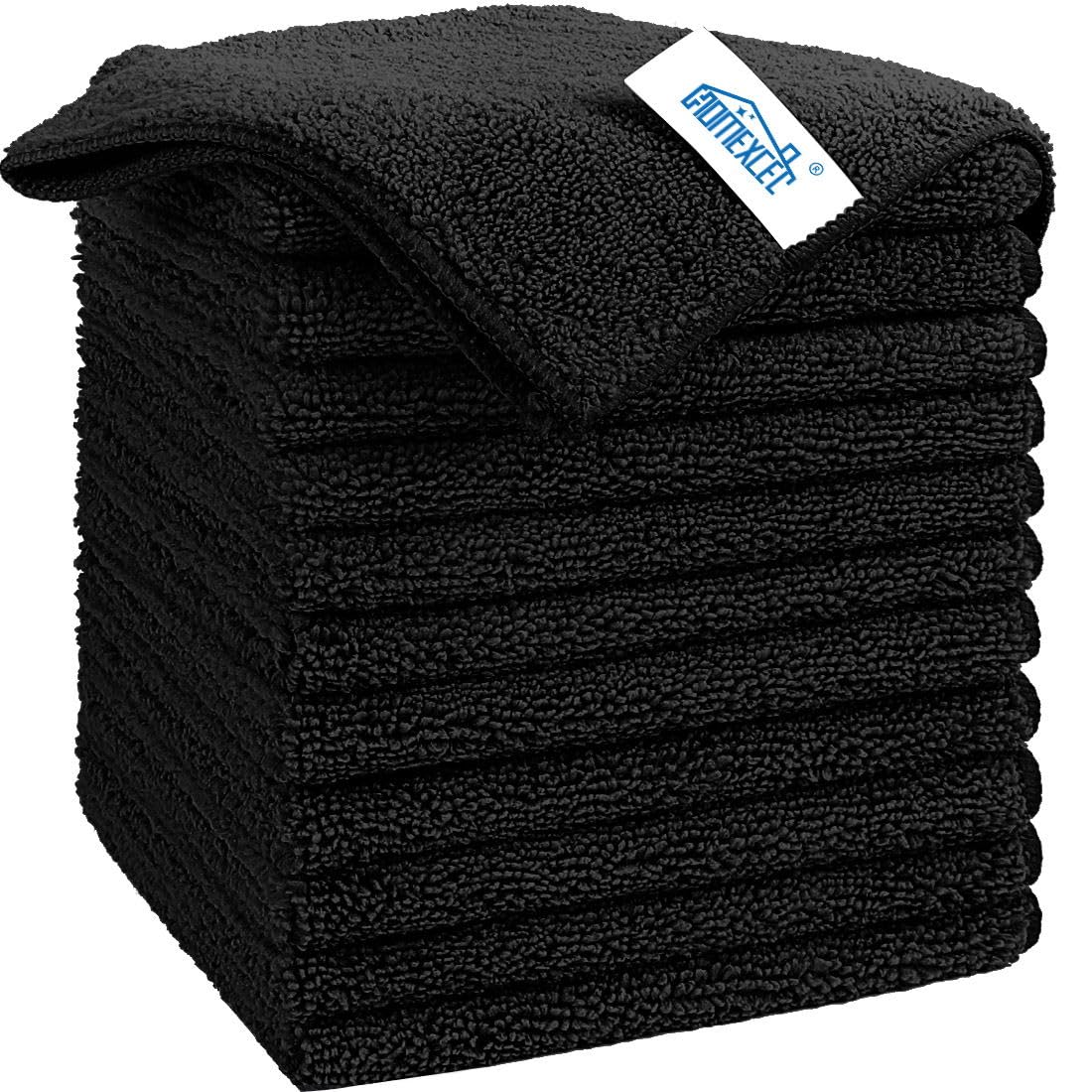 HOMEXCEL Microfiber Cleaning Cloth, Kitchen Towels 12 Pack, Lint Free, Scratch-Free, Highly Absorbent, Reusable Dish Towels for Kitchen and Household