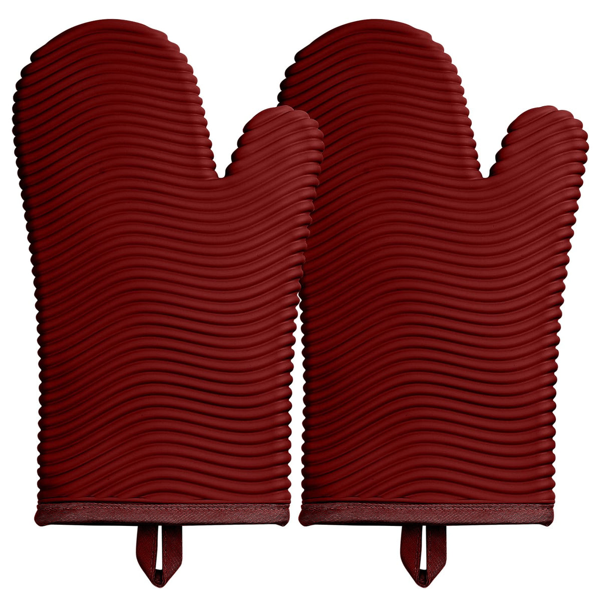 Yutat Silicone Oven Mitts - Oven Mitts and Pot Holders Sets Made of Non-Slip & BPA-Free Silicone, High Heat Resistant 500 Degrees, Perfect for Kitchen Cooking Baking BBQ, 4Pcs Set, Peak Green