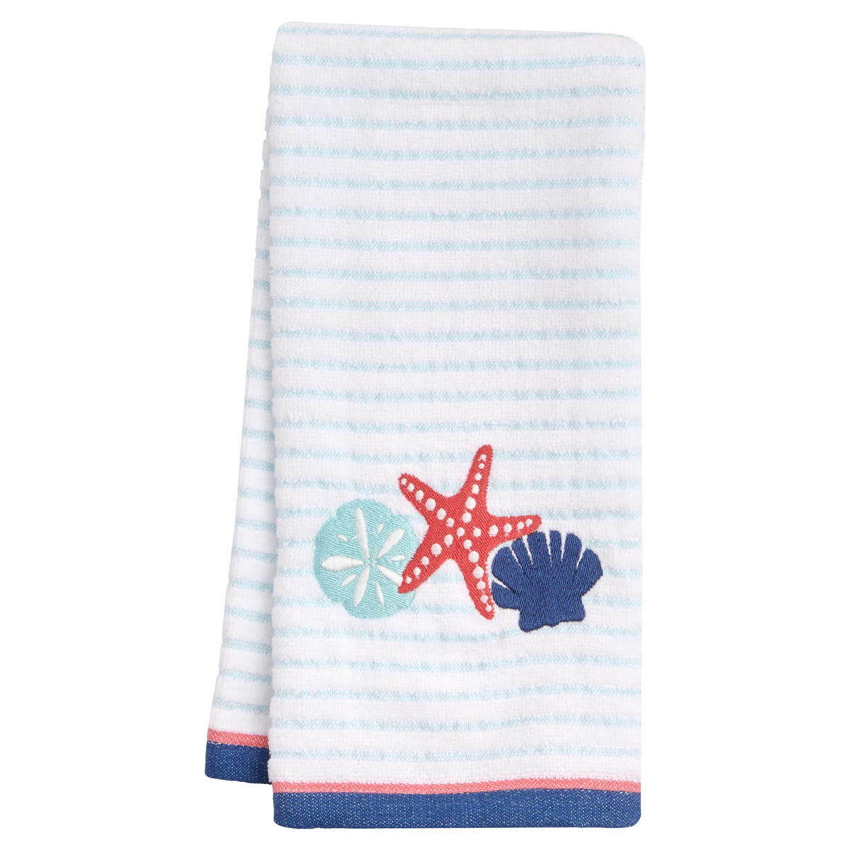 Ritz 4-Piece Kitchen Towel Set, Tomato & Olive Prints with Pine Green & Blue Textured Terry, 100% Cotton & Absorbent Blend, 16" x 26", Vintage Mediterranean Foodie Kitchen Decor