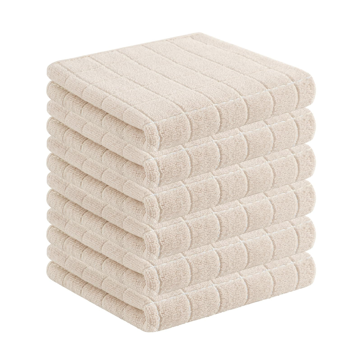 Homaxy 100% Cotton Terry Kitchen Towels, 4 Pack, Black