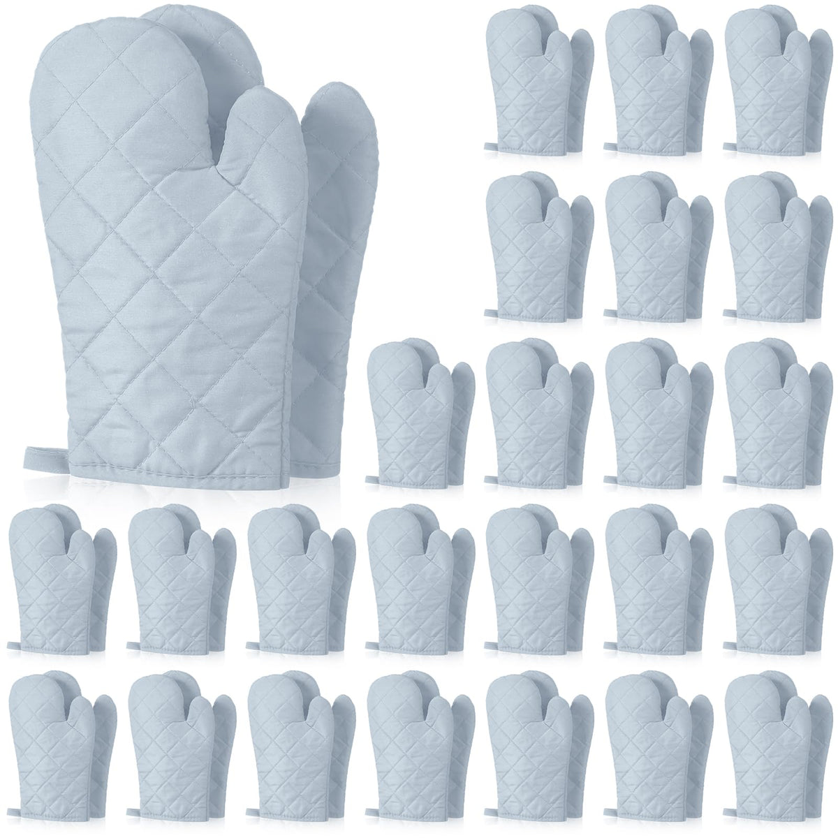 Geyoga 12 Pairs Oven Mitts Bulk Heat Resistant Oven Gloves, Red