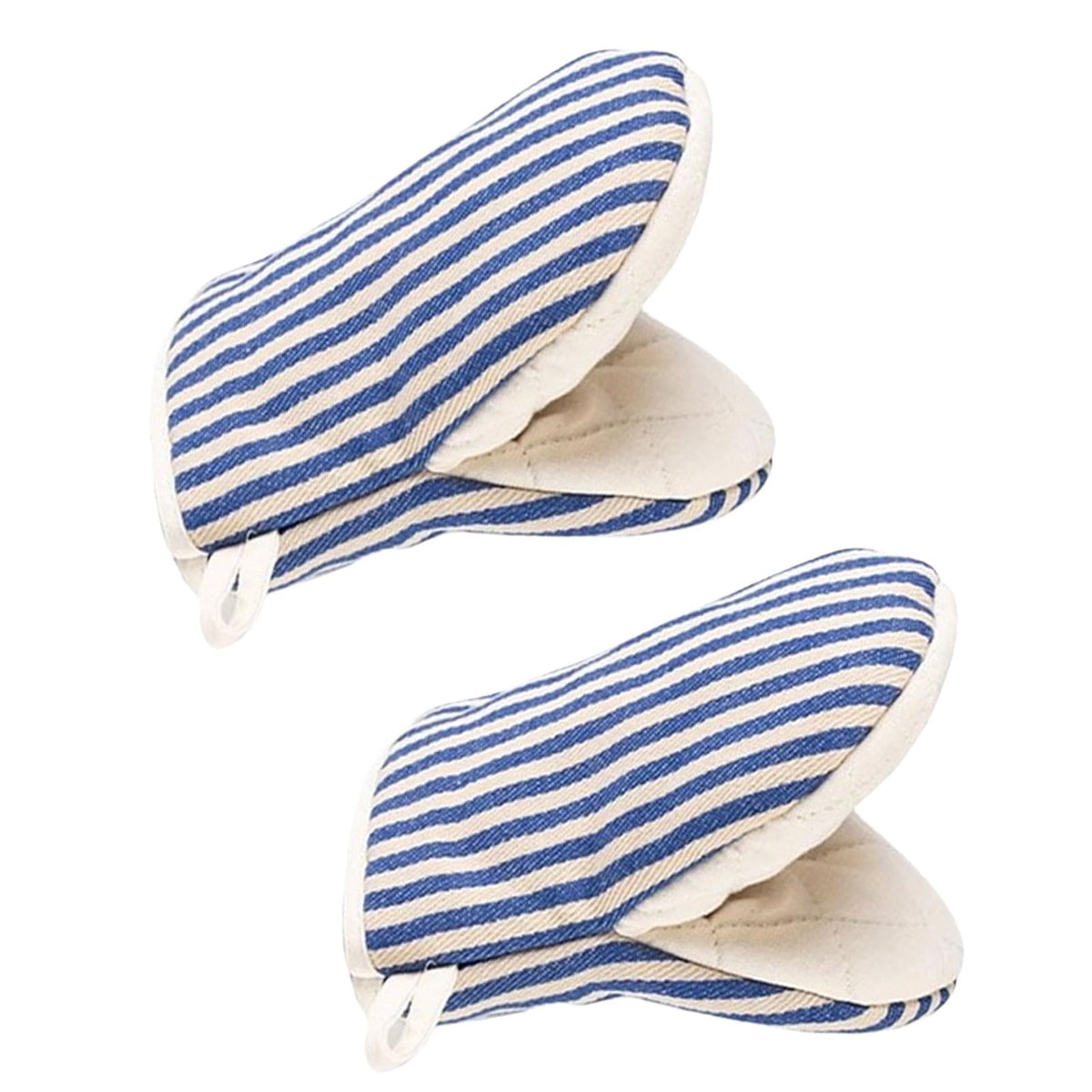 1 Pair Mini Oven Mitts,High Heat Resistant Oven Gloves,Kitchen Short Oven Mit with Hanging Loop for BBQ, Baking, Cooking and Grilling, (Khaki)