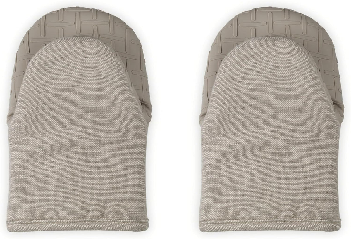 Le Creuset Set of 2 Mini Oven Mitts, 8", Charbon