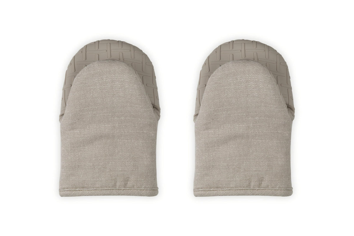Le Creuset Set of 2 Mini Oven Mitts, 8", Charbon