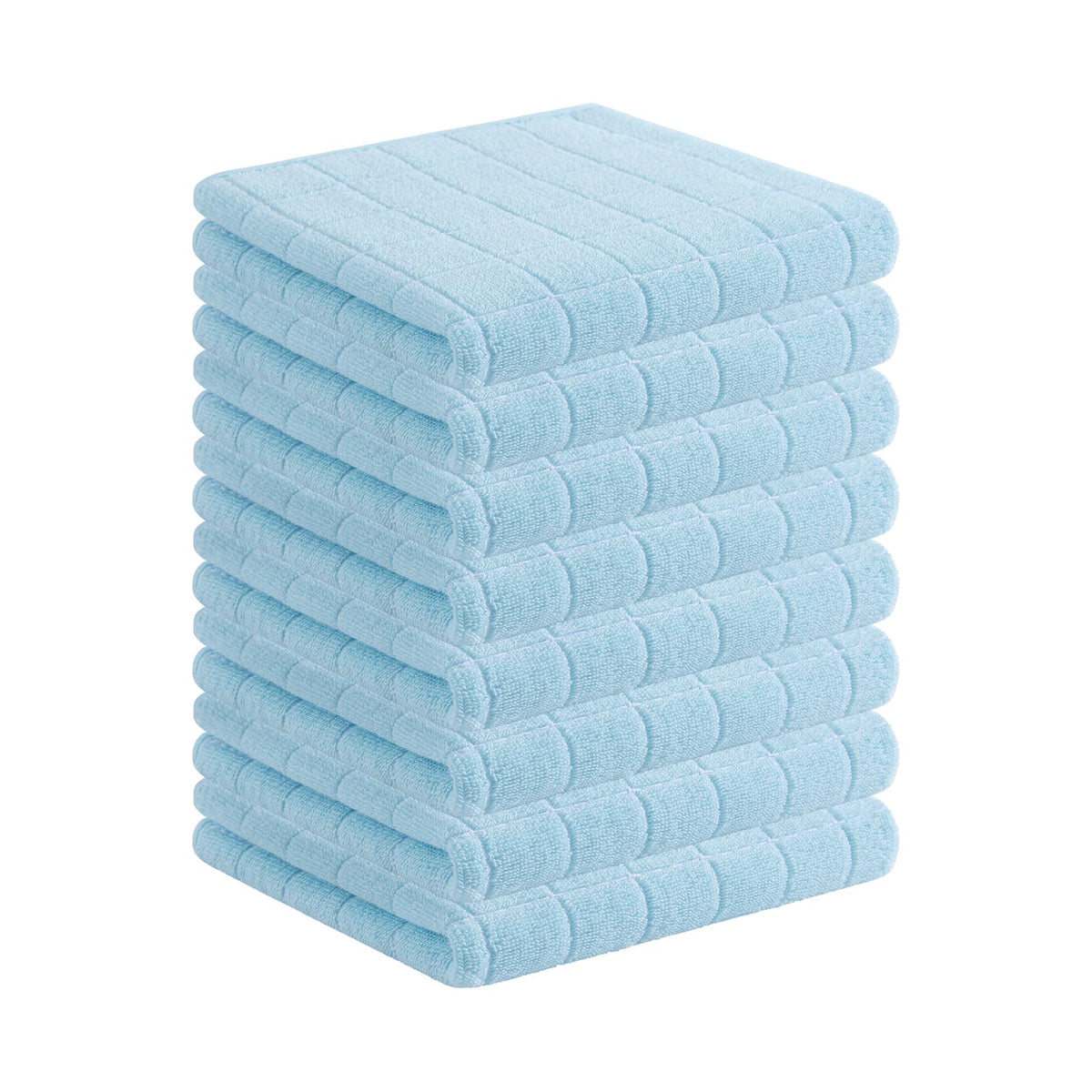 Homaxy 100% Cotton Terry Kitchen Towels, 4 Pack, Black