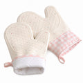 Wanheart Heat Resistant Silicone Oven Mitts, Pink Cooking Gloves, 2 Pack