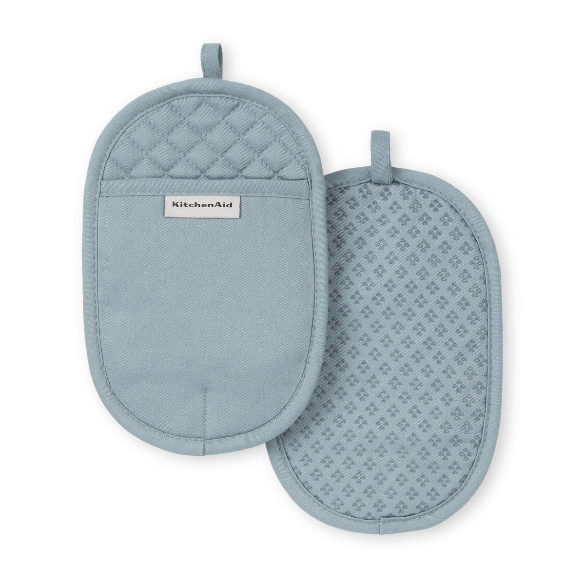 KitchenAid Asteroid Pot Holder 2-Pack Set, Blue Velvet, 6.5"x10"