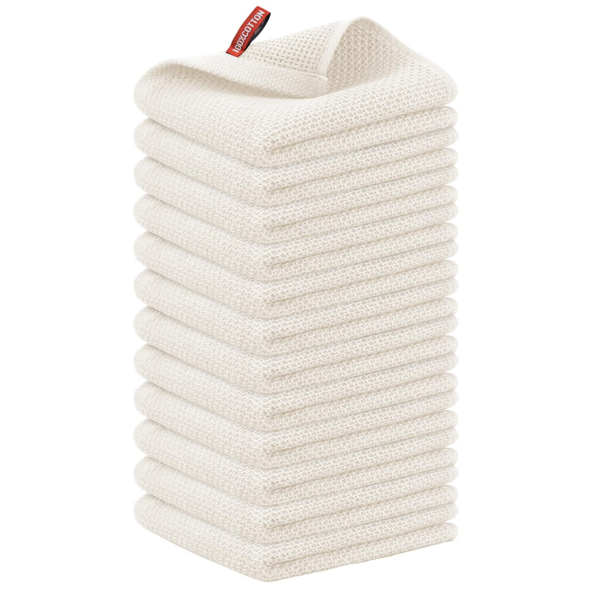 Nialnant 6 Pack Kitchen Towels and Dishcloths Sets,100% Cotton Soft Absorbent Quick Drying Dish Towels for Kitchen,Washing Dishes,12x12 Inches, Multi Color