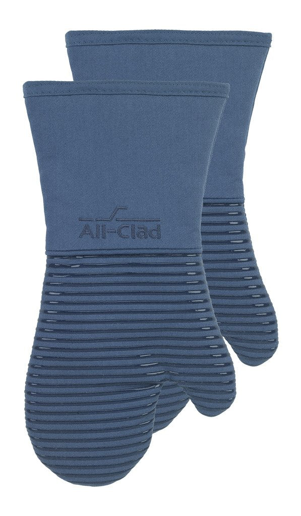 All-Clad Premium Silicone Oven Mitts, 2-Pack, Indigo