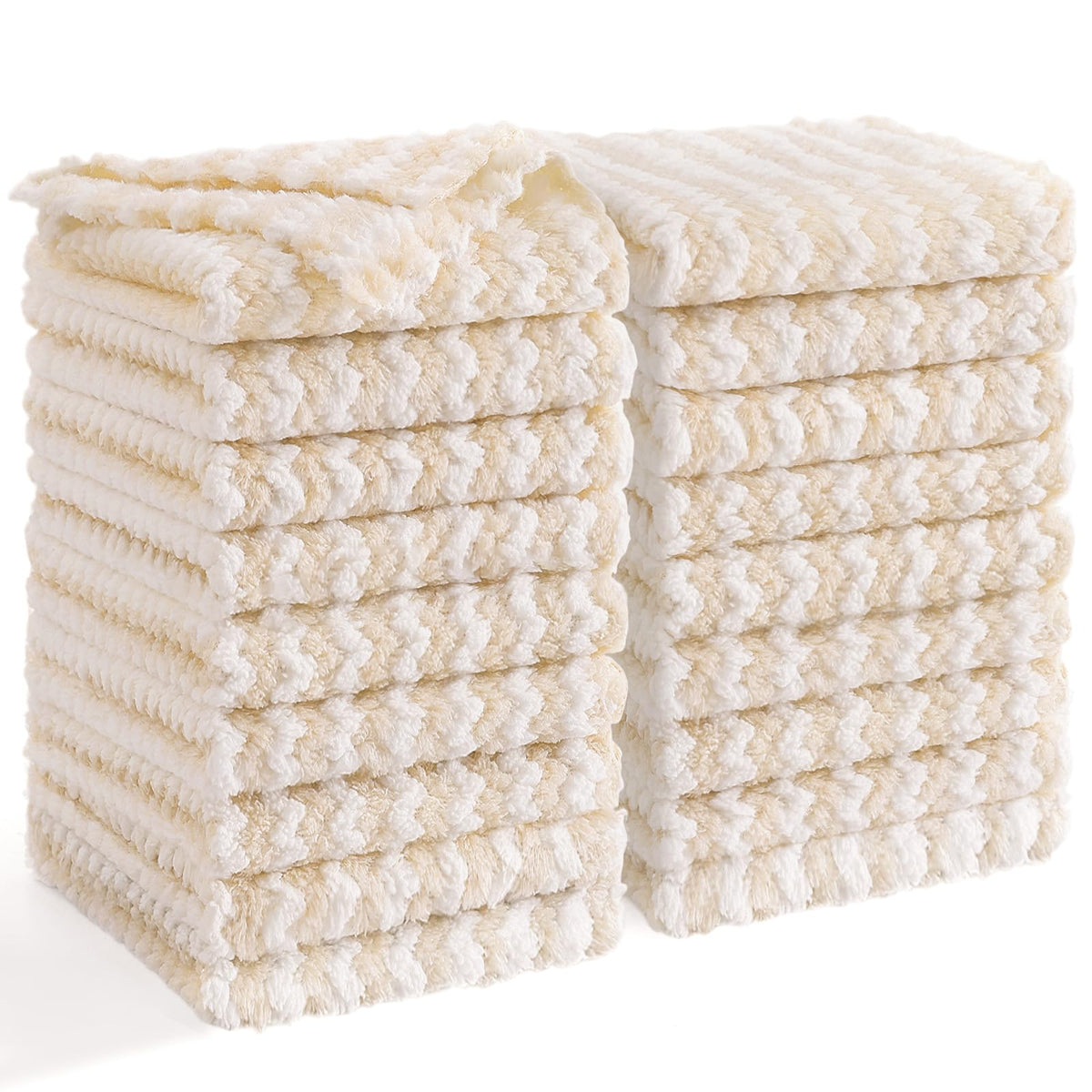 Homaxy 12 Pack Coral Velvet Dish Cloths, 10 x 10 inches, Dark Grey
