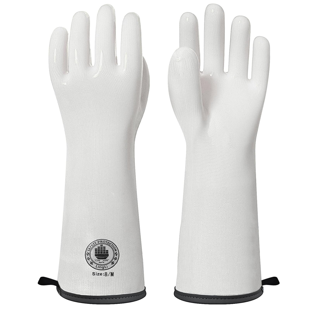 Silicone Oven Gloves, Heat Resistant Kitchen Oven Mitts, 1 Pair(8)