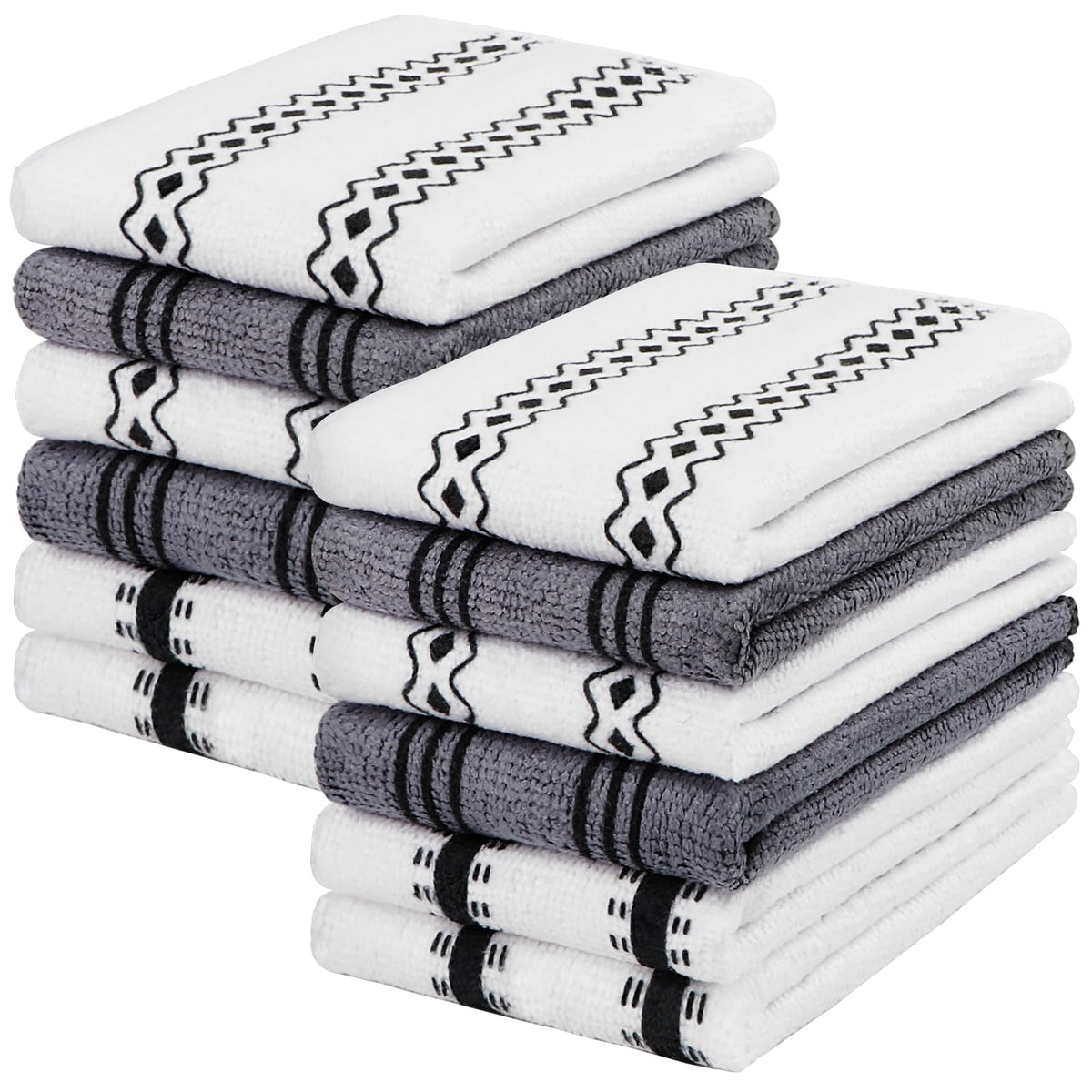 HOMEXCEL Microfiber Cleaning Cloth, Kitchen Towels 12 Pack, Lint Free, Scratch-Free, Highly Absorbent, Reusable Dish Towels for Kitchen and Household