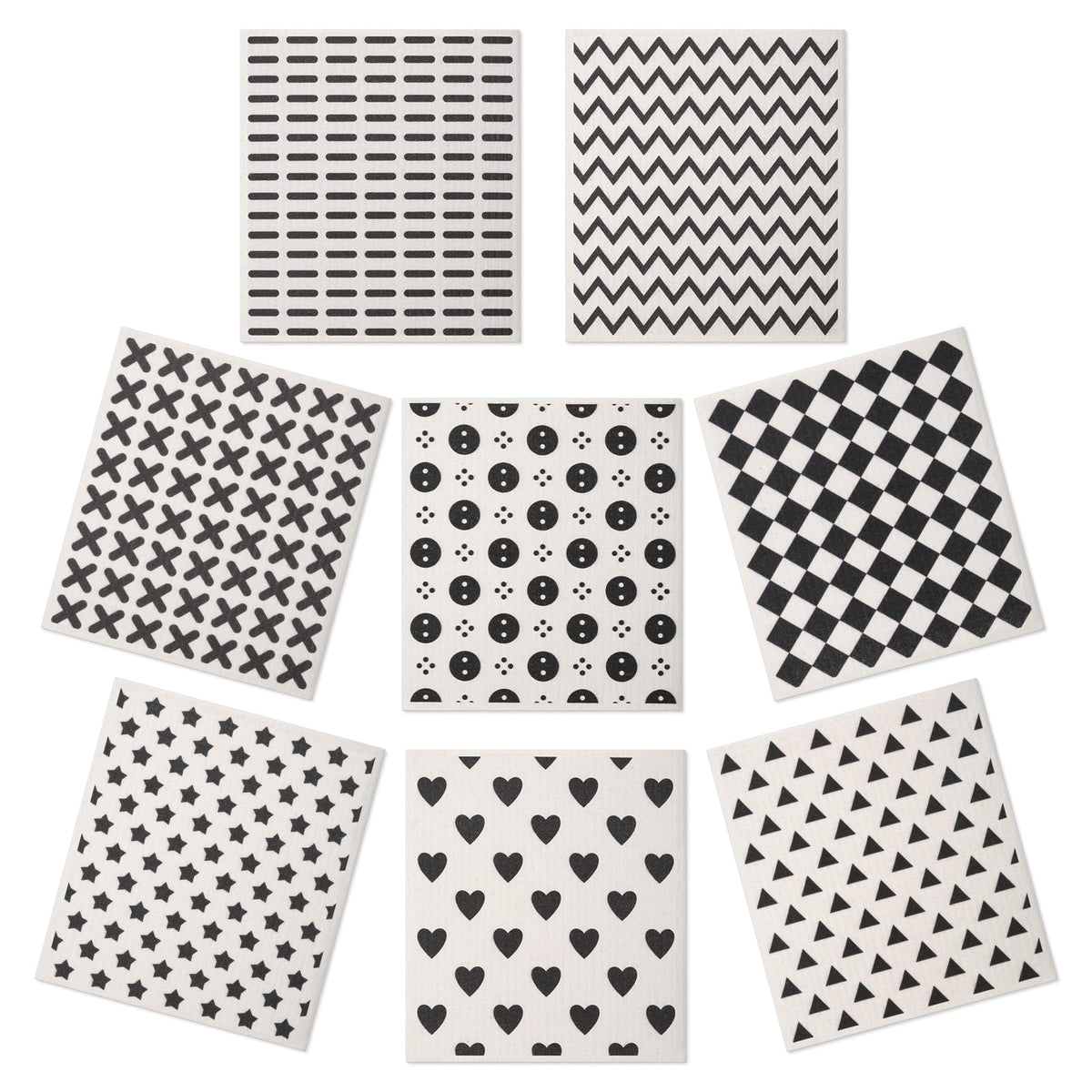 Lucomb Swedish Dish Cloths for Kitchen | 6-Pack Super Absorbent Washable Cleaning Cloths Reusable Paper Towels| Quick-Drying Sponge Wipes No Odor for Party Home Housewarming Kitchen Cleaning