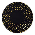 50 Pcs 14 Inch White and Gold Foil Paper Place Mats Golden Polka Dots Round Placemats Disposable Decorative Table Mats for Wedding Banquet Party Home Dining Table Decor