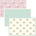 Hippypotamus Disposable Placemats Baby - Pack of 45 BPA Free Table Toppers for Kids and Toddlers - Extra Sticky Travel Mat for Restaurant (Cream/Sage/Blush)