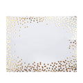 45 Pieces Gold Foil Paper Placemats White and Golden Dots Place Mats Disposable Decorative Paper Table Mats Rectangle Party Placemats for Birthday Wedding Baby Shower Party Dining Decor