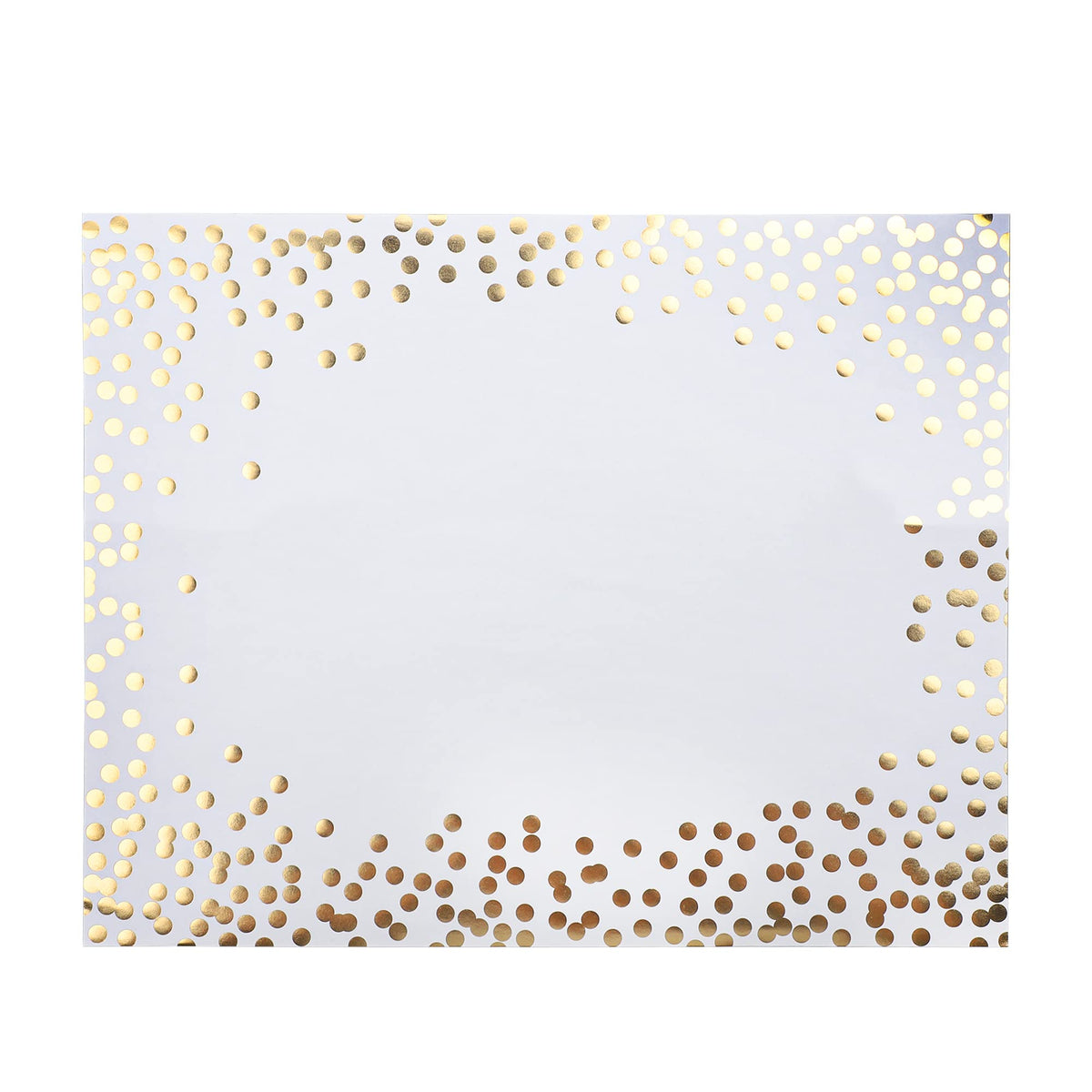45 Pieces Gold Foil Paper Placemats White and Golden Dots Place Mats Disposable Decorative Paper Table Mats Rectangle Party Placemats for Birthday Wedding Baby Shower Party Dining Decor
