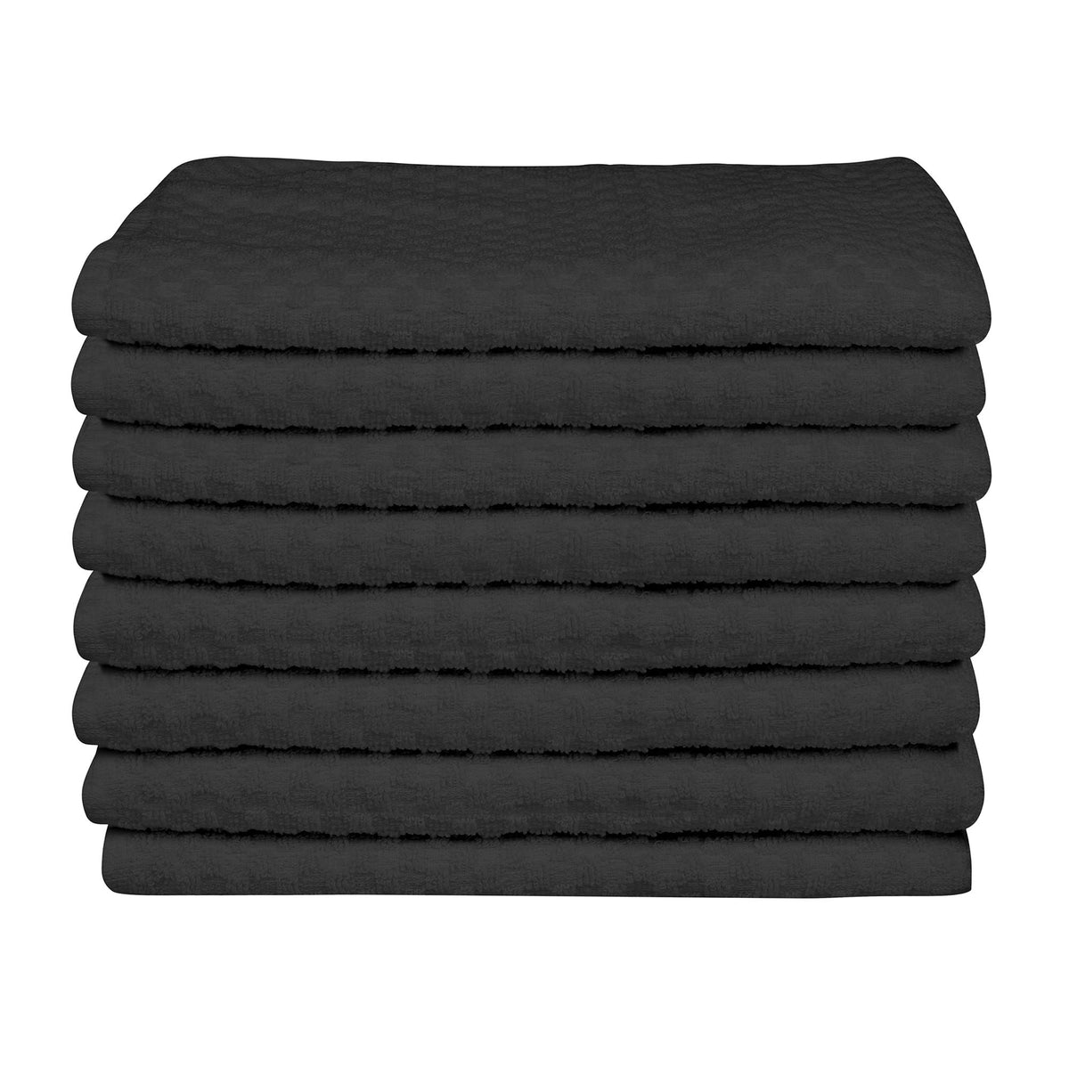 DG Collections Terry Kitchen Towels, 400 GSM 100% Cotton Dish Towels Set of 8, 15 x 25 Inch, Highly Absorbent Kitchen Towels for Drying Dishes and Cleaning - Smoke Grey