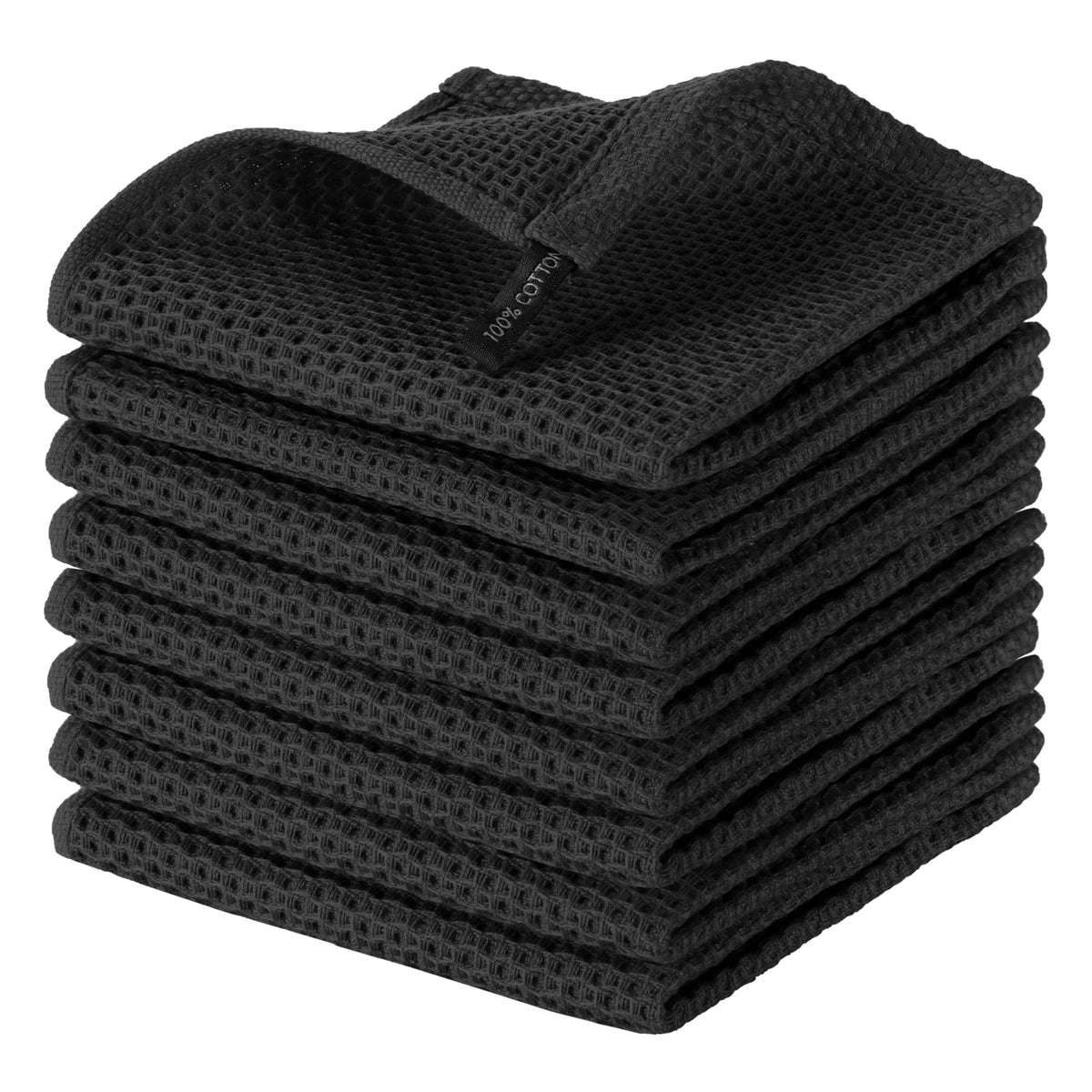 joybest Cotton Kitchen Towels, 4-Pack Waffle Weave Ultra Soft Absorbent Dish Towels Quick Drying Dish Cloths, 18 in x 28 in, Beige