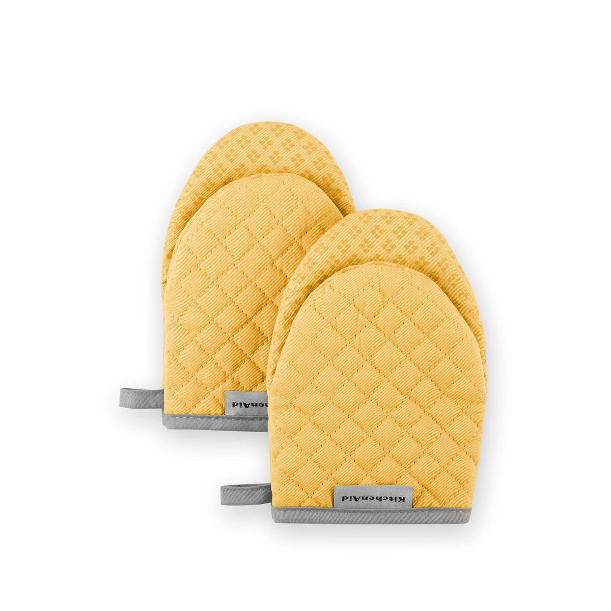KitchenAid Asteroid Mini Oven Mitt Set, 5.5"x8", Milkshake Tan, 2 Piece