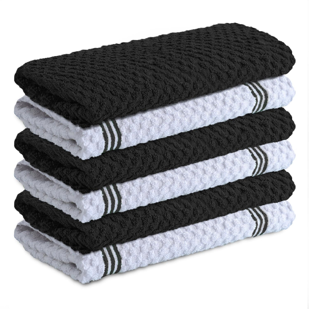 Infinitee Xclusives Kitchen Towels - 6 Pack - Cotton Dish Towel |15" x 25"|