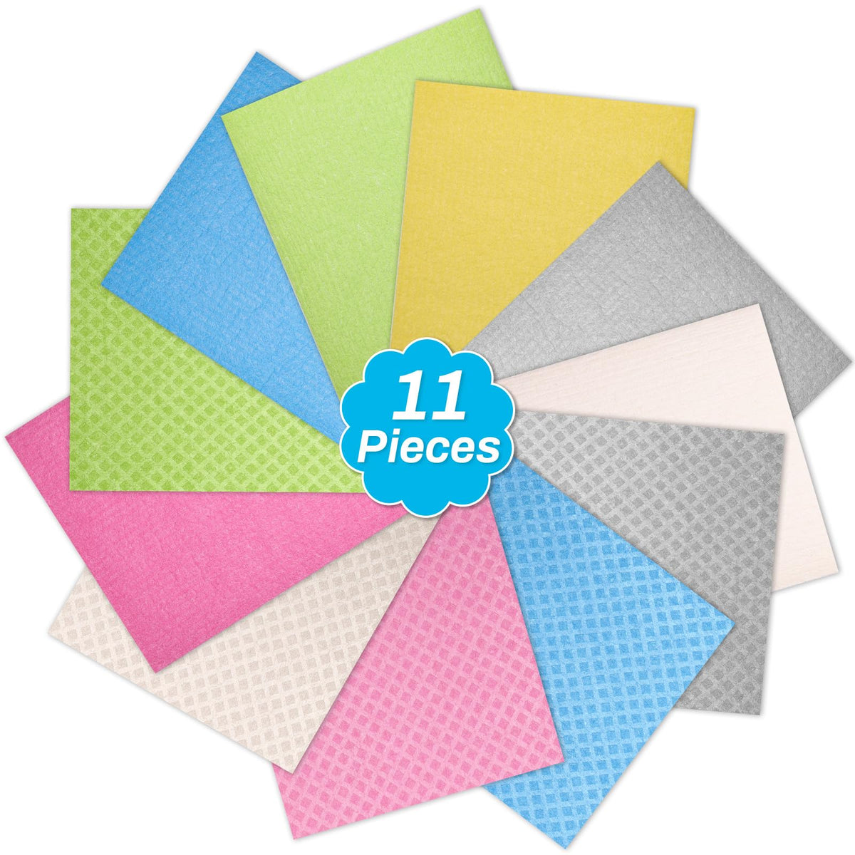 Lucomb Swedish Dish Cloths for Kitchen | 6-Pack Super Absorbent Washable Cleaning Cloths Reusable Paper Towels| Quick-Drying Sponge Wipes No Odor for Party Home Housewarming Kitchen Cleaning