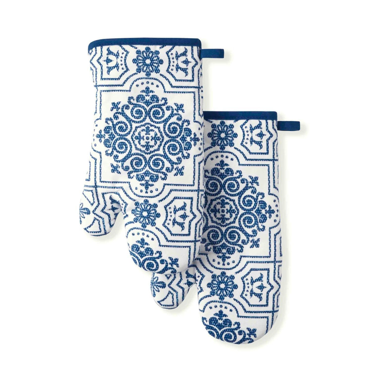 Martha Stewart Succulents Oven Mitt 2-Pack Set, Green, 7"x13"