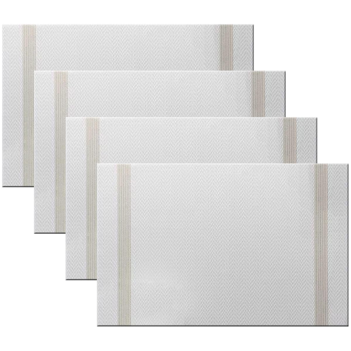PIGCHCY Placemats,Washable Vinyl Woven Table Mats,Elegant Durable Placemats for Dining Table Set of 6 (Bamboo-Brown)