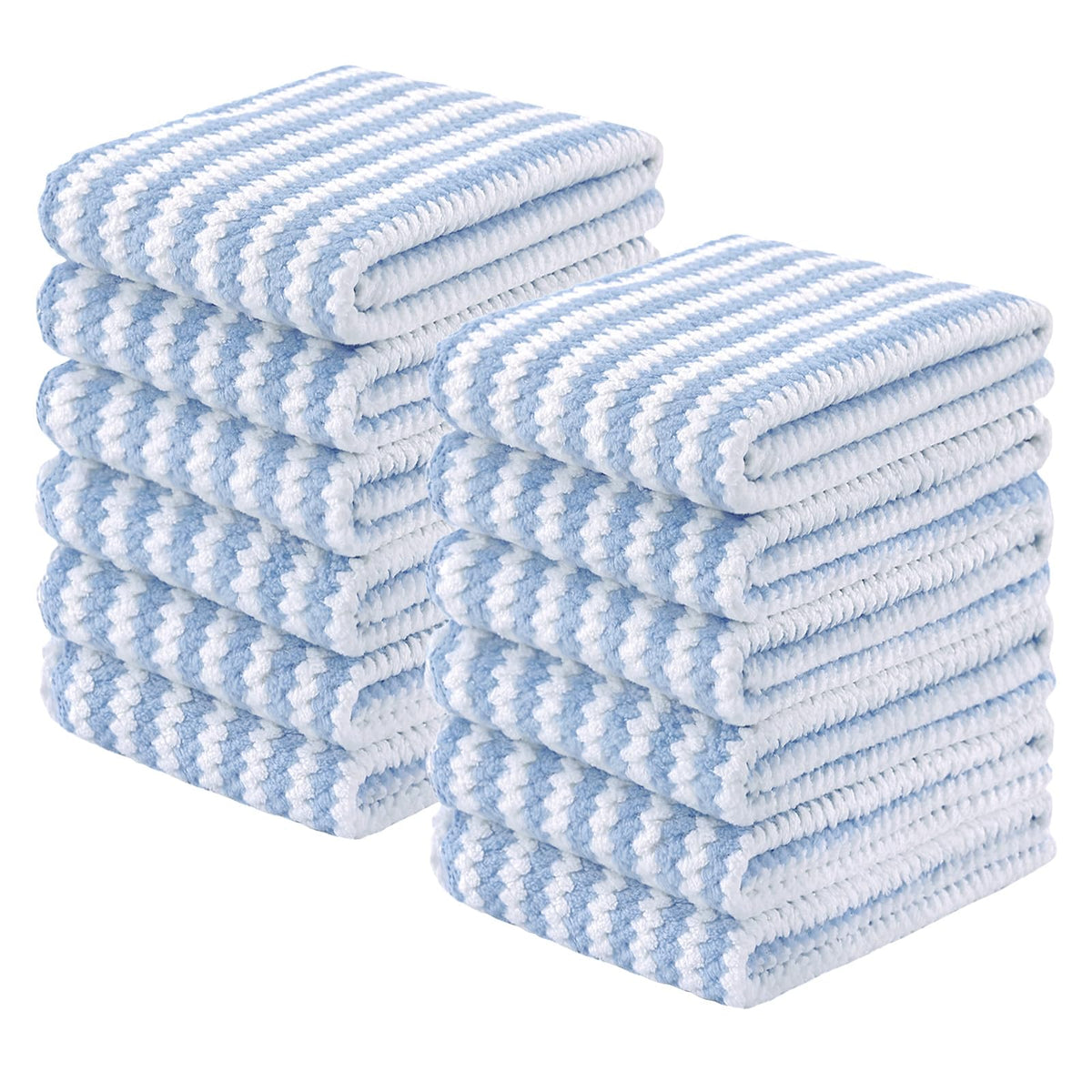 Homaxy 12 Pack Coral Velvet Dish Cloths, 10 x 10 inches, Dark Grey