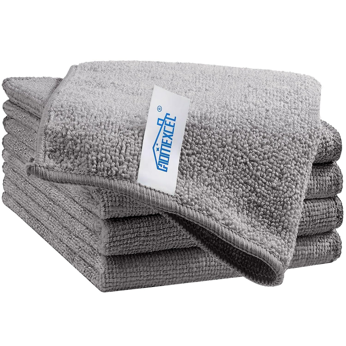 HOMEXCEL Microfiber Cleaning Cloth, Kitchen Towels 12 Pack, Lint Free, Scratch-Free, Highly Absorbent, Reusable Dish Towels for Kitchen and Household