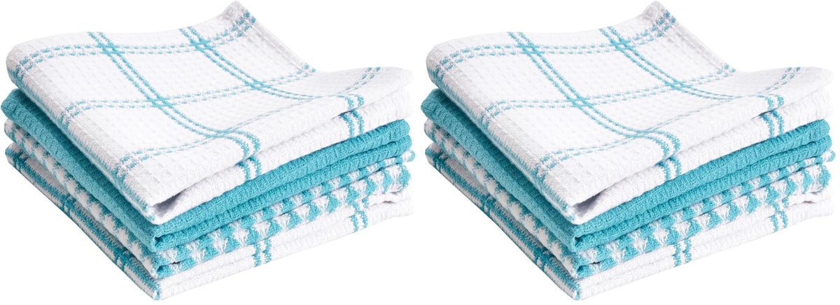 T-Fal Premium Waffle Dish Cloths: Highly Absorbent, Super Soft Long Lasting - 100% Cotton, 12"x13" Towel for Cleaning & Drying, (4-Pack), Sand