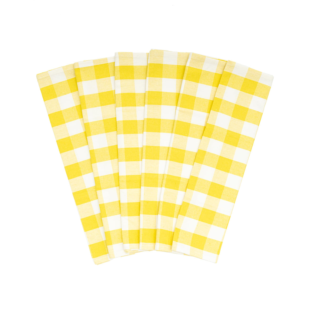 Aqua 6 Pack Large Cotton Tea Towels - 30" x 20" with Hanging Loop - Highly Absorbent, Lint-Free, Washable Teal Kitchen Towels - Plaid Pattern