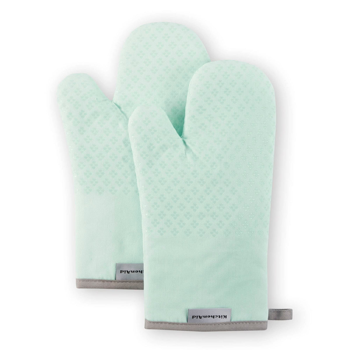 KitchenAid Asteroid Oven Mitt Set, 7"x12.5", Fog Blue, 2 Piece