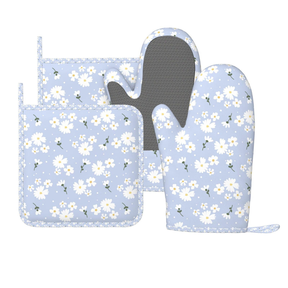 Mushroom Oven Mitts Pot Holders Set Silicone Vintage Magic Leaf Kitchen Gloves Potholders Heat Resistant for Chef Baking Cooking Grilling BBQ 4 Pack Mitt