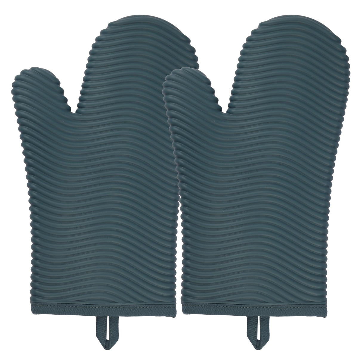 Yutat Silicone Oven Mitts - Oven Mitts and Pot Holders Sets Made of Non-Slip & BPA-Free Silicone, High Heat Resistant 500 Degrees, Perfect for Kitchen Cooking Baking BBQ, 4Pcs Set, Peak Green
