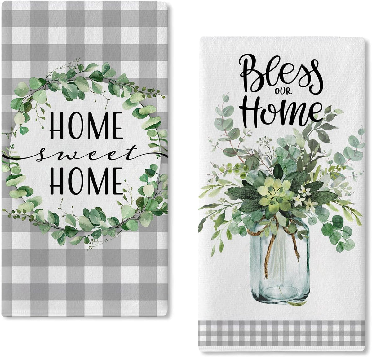 Seliem Sweet Home Spring Summer Kitchen Dish Towels Set of 2