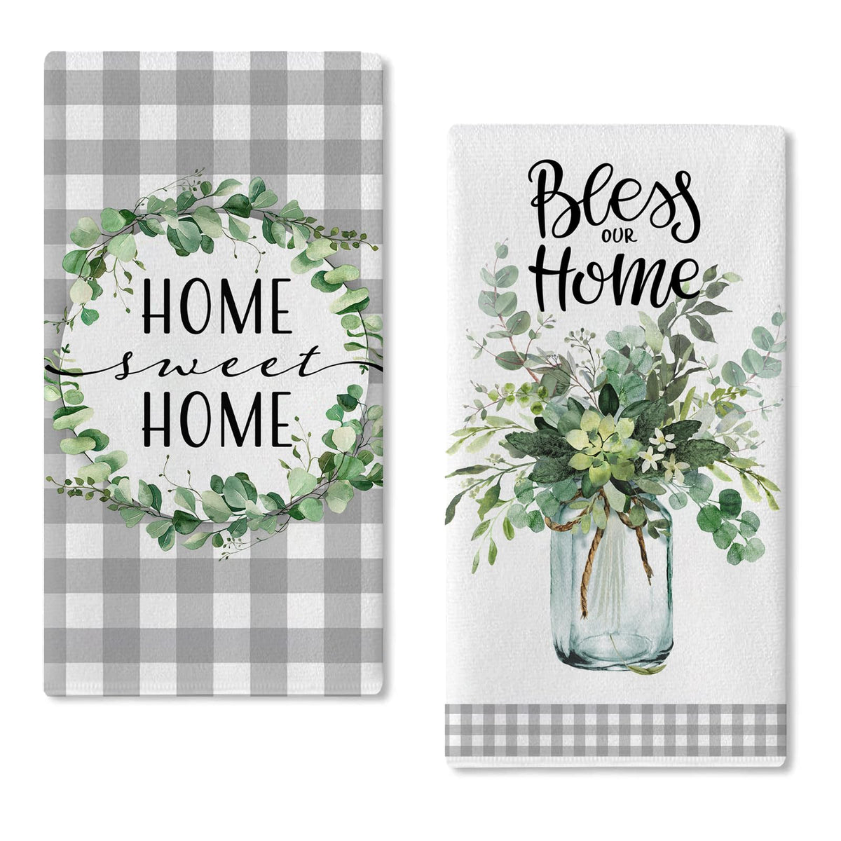 Seliem Sweet Home Spring Summer Kitchen Dish Towels Set of 2