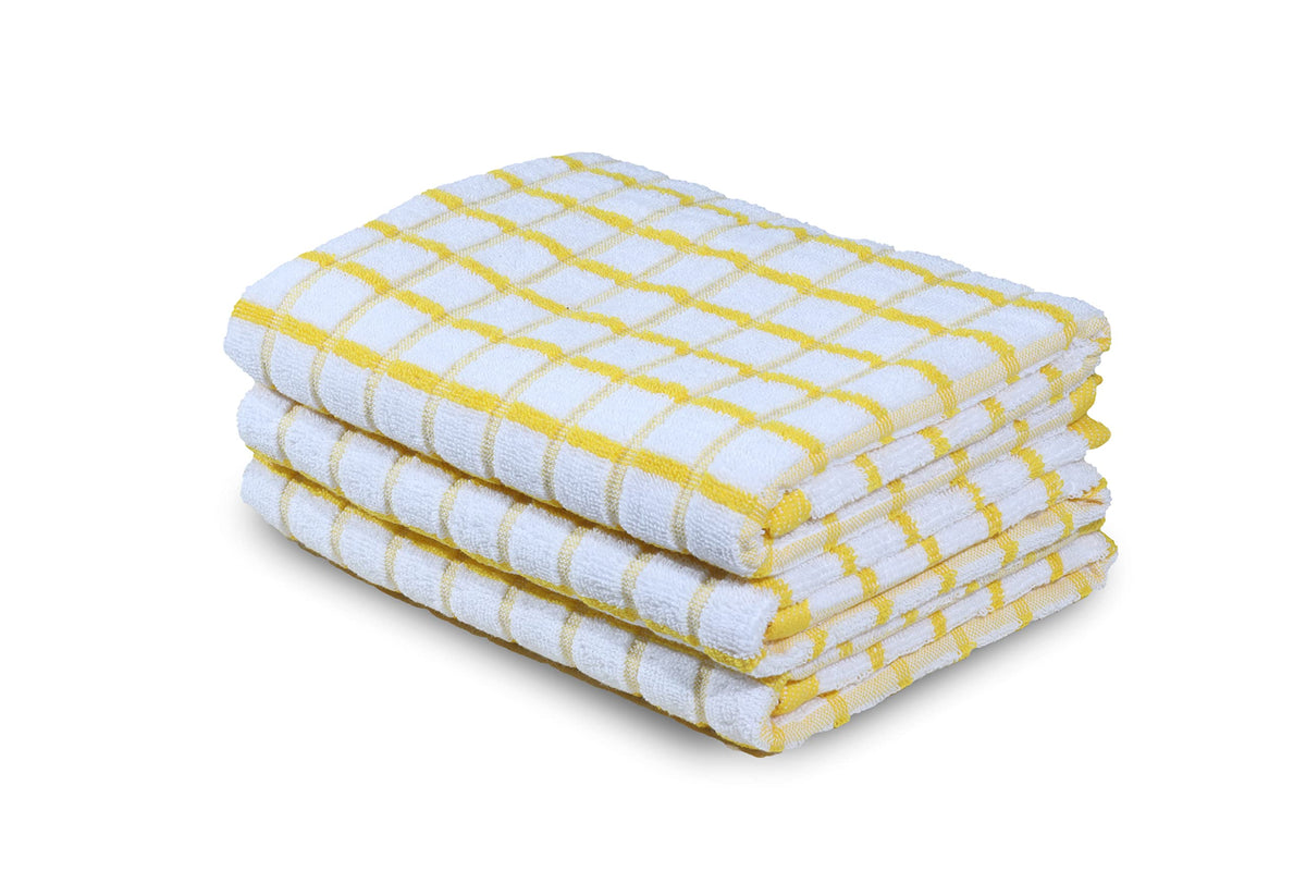 Urban Villa Kitchen Towels Cotton Dish Towels 12”x12” (Set of 8) Grey White