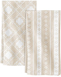 Miss Adola 2 Pack 150GSM Flour Sack Kitchen Towels, Beige Daisy
