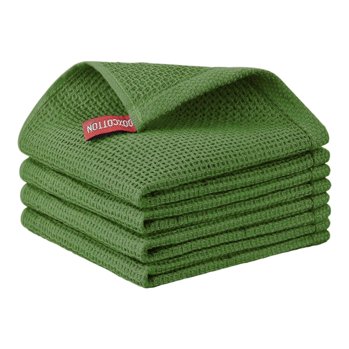 Nialnant 6 Pack Kitchen Towels and Dishcloths Sets,100% Cotton Soft Absorbent Quick Drying Dish Towels for Kitchen,Washing Dishes,12x12 Inches, Multi Color