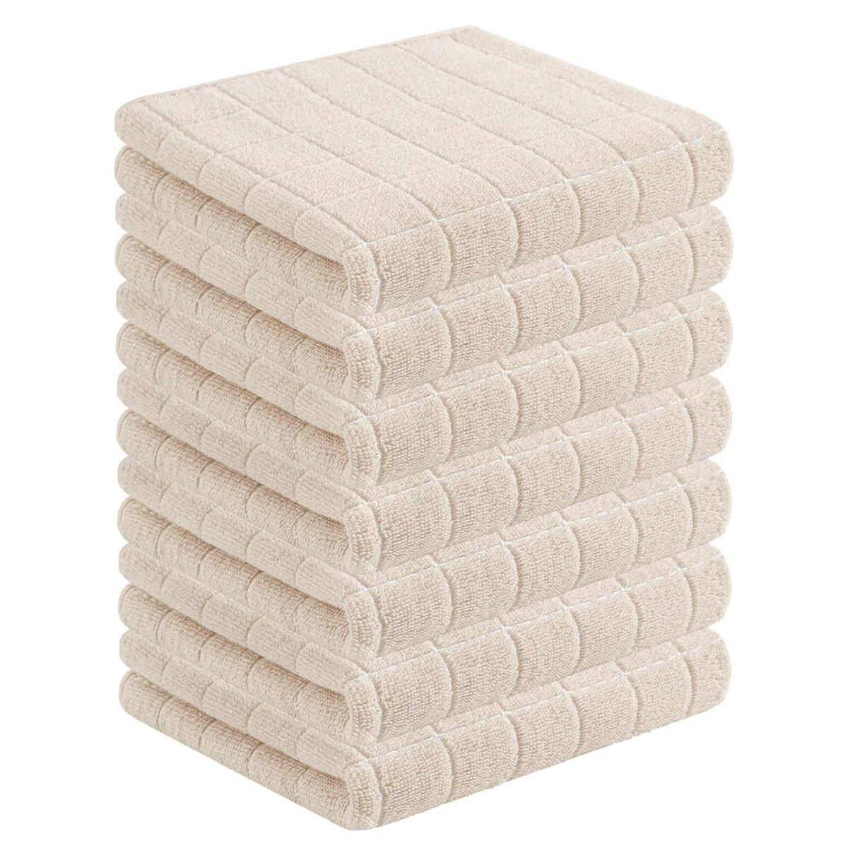 Homaxy 100% Cotton Terry Kitchen Towels, 2 Pack, Black