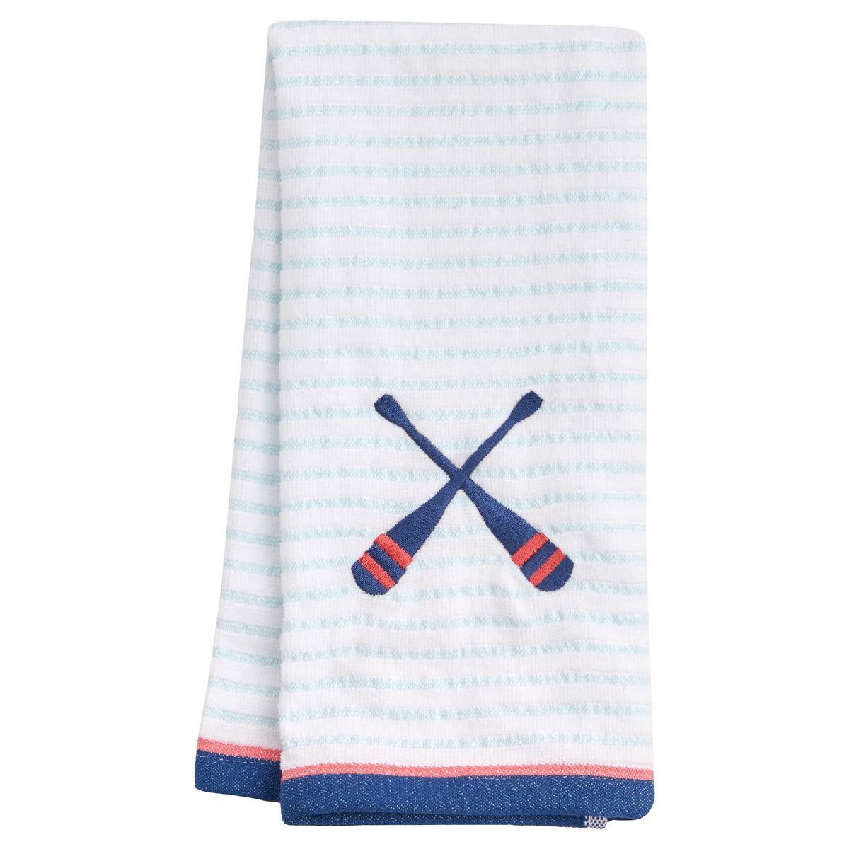 Ritz 4-Piece Kitchen Towel Set, Tomato & Olive Prints with Pine Green & Blue Textured Terry, 100% Cotton & Absorbent Blend, 16" x 26", Vintage Mediterranean Foodie Kitchen Decor