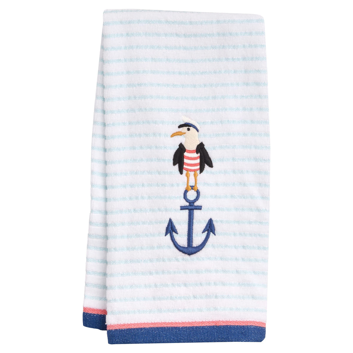 Ritz 4-Piece Kitchen Towel Set, Tomato & Olive Prints with Pine Green & Blue Textured Terry, 100% Cotton & Absorbent Blend, 16" x 26", Vintage Mediterranean Foodie Kitchen Decor